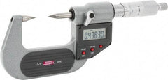 SPI - 1 Inch, Ratchet Stop, Electronic Point Micrometer - Accurate up to 0.0001 Inch, 30° Point Angle - Benchmark Tooling