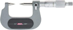 SPI - 1 Inch, Ratchet Stop, Mechanical Point Micrometer - Accurate up to 0.0001 Inch, 30° Point Angle - Benchmark Tooling