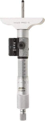 SPI - 0 to 150mm Range, 6 Rod, Mechanical Depth Micrometer - Ratchet Stop Thimble, 63mm Base Length, 0.01mm Graduation, 4.5mm Rod Diam - Benchmark Tooling