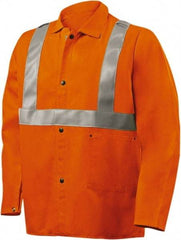Steiner - Size 4XL Flame Resistant/Retardant Jacket - Orange, Cotton, Snaps Closure - Benchmark Tooling