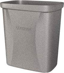 Made in USA - 10 Qt Gray Rectangle Trash Can - Polyethylene, None Graphic, Lid Not Included - Benchmark Tooling