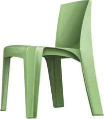 Made in USA - Polyethylene Teal Stacking Chair - Teal Frame, 21" Wide x 21" Deep x 30" High - Benchmark Tooling