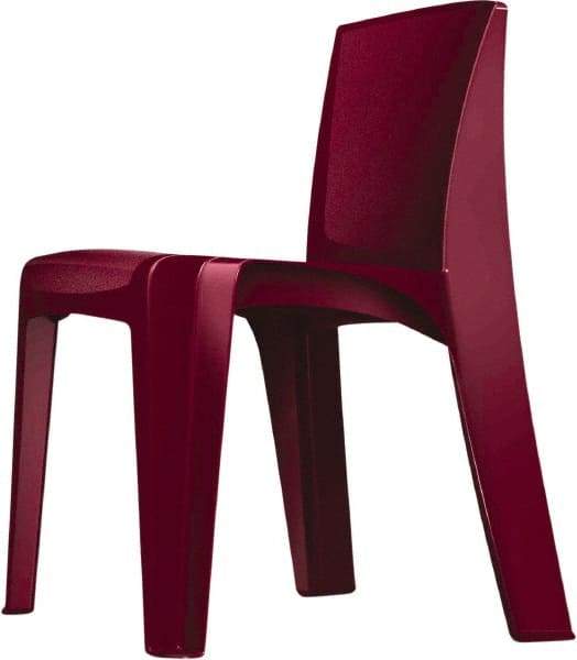 Made in USA - Polyethylene Plum Stacking Chair - Plum Frame, 21" Wide x 21" Deep x 30" High - Benchmark Tooling