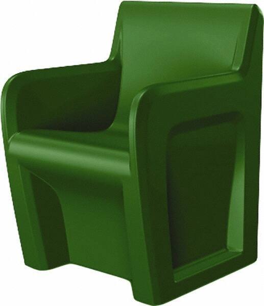 Made in USA - Green Polyethylene Guest Chair - 24" Wide x 33" High - Benchmark Tooling