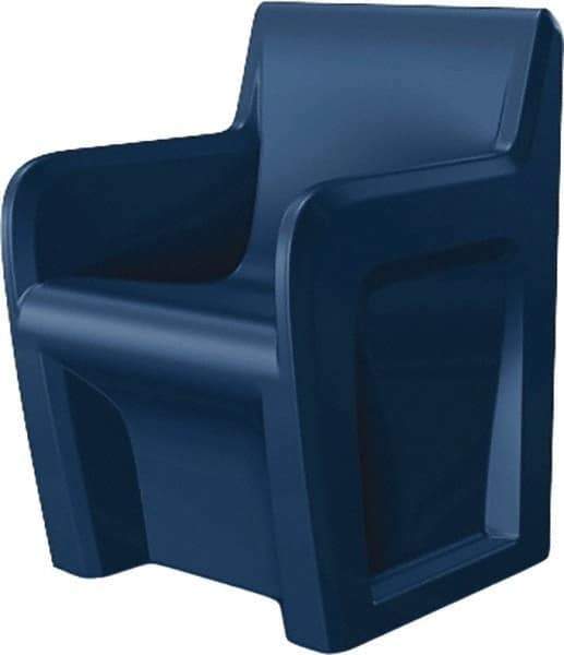 Made in USA - Slate Blue Polyethylene Guest Chair - 24" Wide x 33" High - Benchmark Tooling