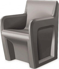 Made in USA - Grey Polyethylene Guest Chair - 24" Wide x 33" High - Benchmark Tooling