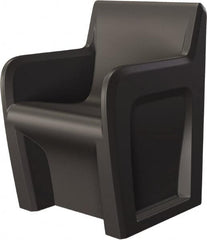 Made in USA - Black Polyethylene Guest Chair - 24" Wide x 33" High - Benchmark Tooling