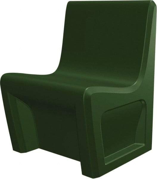 Made in USA - Green Polyethylene Guest Chair - 24" Wide x 33" High - Benchmark Tooling