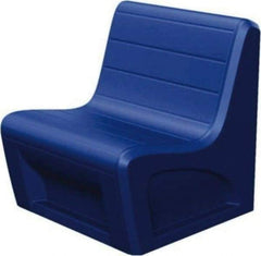 Made in USA - Slate Blue Polyethylene Guest Chair - 31" Wide x 33" High - Benchmark Tooling