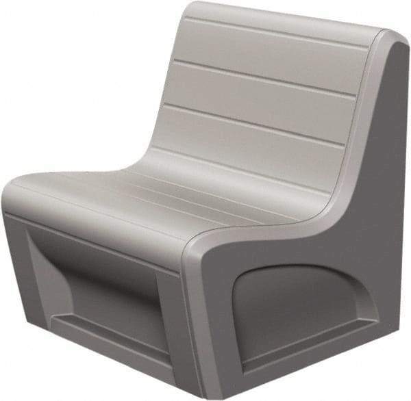 Made in USA - Grey Polyethylene Guest Chair - 31" Wide x 33" High - Benchmark Tooling