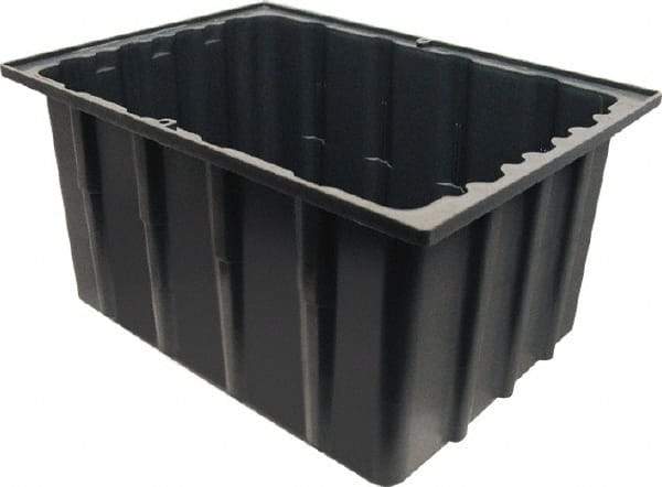 Made in USA - 17-1/4" Deep, Gray Polypropylene Stack & Nest Bin - 11-1/2" High x 23" Wide x 17-1/4" Long - Benchmark Tooling