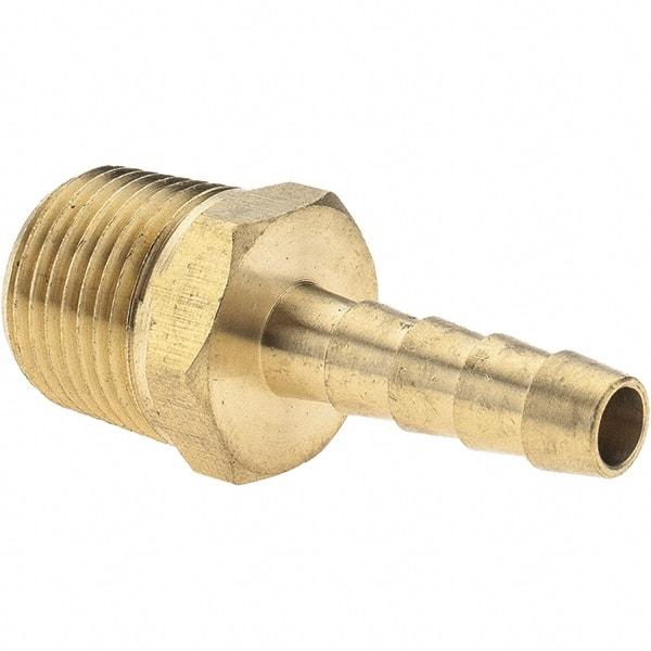 Value Collection - 3/8 NPT Thread Hose Barb x Male NPT Connector - 1/4" ID Hose, Brass - Benchmark Tooling