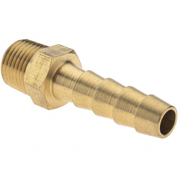 Value Collection - 1/8 NPT Thread Hose Barb x Male NPT Connector - 1/4" ID Hose, Brass - Benchmark Tooling