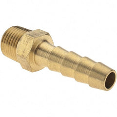 Value Collection - 1/8 NPT Thread Hose Barb x Male NPT Connector - 1/4" ID Hose, Brass - Benchmark Tooling