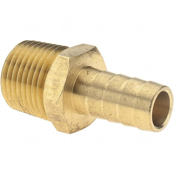 Value Collection - 1/2 NPT Thread Hose Barb x Male NPT Connector - 1/2" ID Hose, Brass - Benchmark Tooling