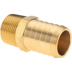 Value Collection - 3/4 NPT Thread Hose Barb x Male NPT Connector - 1" ID Hose, Brass - Benchmark Tooling