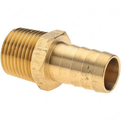 Value Collection - 1/2 NPT Thread Hose Barb x Male NPT Connector - 5/8" ID Hose, Brass - Benchmark Tooling