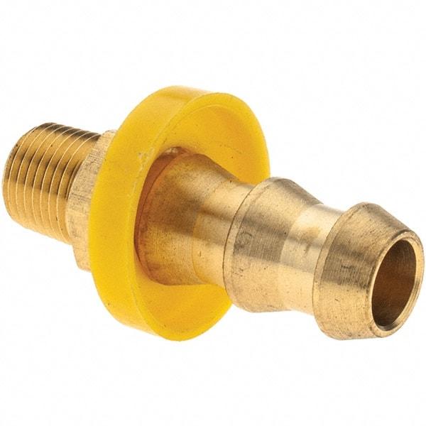 Value Collection - 3/8" ID 1/8 NPTF Barbed Push On Male Connector - Brass - Benchmark Tooling