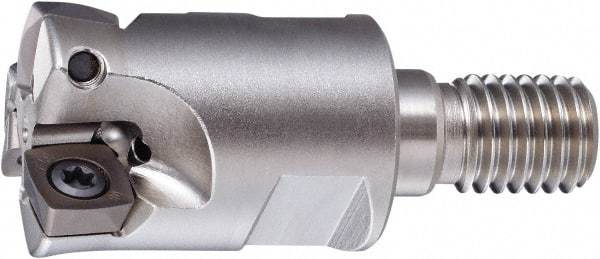 OSG - 33mm Cut Diam, 40mm Max Depth, M16 Modular Connection Indexable High-Feed End Mill - Screw Holding Method, PHC Insert, PHC Toolholder, Through Coolant - Benchmark Tooling