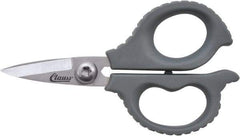 Clauss - 1/2" LOC, 6" OAL Stainless Steel High Leverage Scissors - Ambidextrous, Full Serrated, Glass-Filled Nylon Straight Handle, For Cutting, Kevlar - Benchmark Tooling