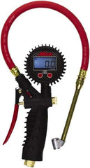 Milton - 0 to 255 psi Digital Dual Head Tire Pressure Gauge - AAA Battery, 15' Hose Length - Benchmark Tooling