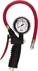 Milton - 0 to 230 psi Dial Ball Foot Tire Pressure Gauge - 15' Hose Length - Benchmark Tooling