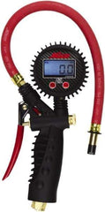 Milton - 0 to 255 psi Digital Straight Tire Pressure Gauge - AAA Battery, 15' Hose Length - Benchmark Tooling