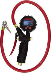 Milton - 0 to 255 psi Digital Ball Foot with Clip Tire Pressure Gauge - AAA Battery, 36' Hose Length - Benchmark Tooling