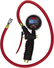 Milton - 0 to 255 psi Digital Kwik Grip Safety Tire Pressure Gauge - AAA Battery, 36' Hose Length - Benchmark Tooling