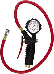 Milton - 0 to 230 psi Dial Kwik Grip Safety Tire Pressure Gauge - 36' Hose Length - Benchmark Tooling