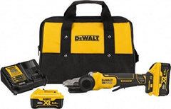 DeWALT - 5" Wheel Diam, 9,000 RPM, Cordless Angle & Disc Grinder - 5/8-11 Spindle, 20 Volts - Benchmark Tooling