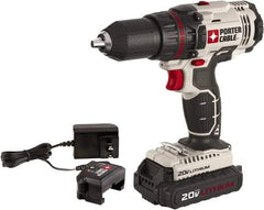 Porter-Cable - 20 Volt 1/2" Chuck Mid-Handle Cordless Drill - 0-350 & 0-1500 RPM, Keyless Chuck, Reversible, 1 Lithium-Ion Battery Included - Benchmark Tooling