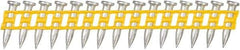 DeWALT - 9 Gauge 0.145" Shank Diam 3/4" Long Concrete Nails for Power Nailers - Steel, Zinc Finish, Smooth Shank, Angled Stick Plastic Collation, Round Head - Benchmark Tooling