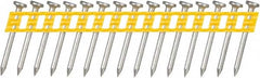 DeWALT - 13 Gauge 0.102" Shank Diam 1-1/4" Long Concrete Nails for Power Nailers - Steel, Zinc Finish, Smooth Shank, Angled Stick Plastic Collation, Round Head - Benchmark Tooling