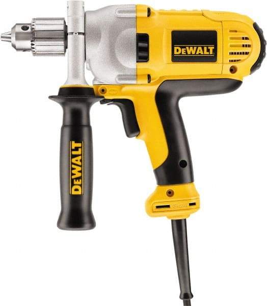 DeWALT - 1/2" Keyed Chuck, 1,250 RPM, Mid-Handle Grip Electric Drill - 10.5 Amps, Reversible - Benchmark Tooling