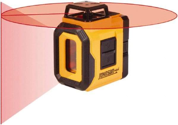 Johnson Level & Tool - 2 Beam 50' Max Range Self-Leveling Laser - Red Beam, 3/16" at 30' Accuracy - Benchmark Tooling