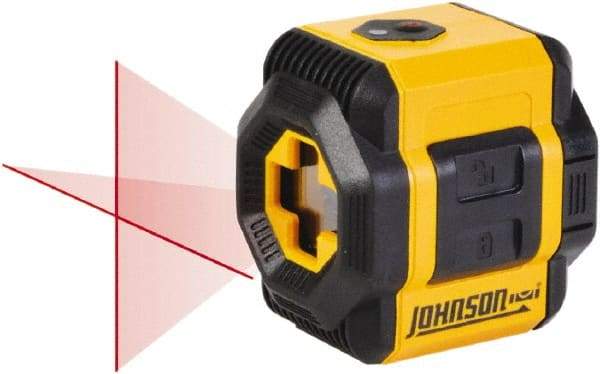 Johnson Level & Tool - 2 Beam 30' Max Range Self Leveling Cross Line Laser - Red Beam, 3/16" at 30' Accuracy - Benchmark Tooling