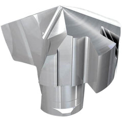 Iscar - Series ICN, 16.7mm Diam Grade IC08 Replaceable Drill Tip - Carbide, Uncoated, 16 Seat Size - Benchmark Tooling