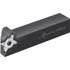 Walter - 6mm Max Depth of Cut, Indexable Grooving Tool Holder - 25mm Shank Height, 25mm Shank Width, 125mm OAL - Benchmark Tooling