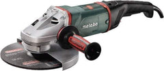 Metabo - 9" Wheel Diam, 6,600 RPM, Corded Angle & Disc Grinder - 5/8-11 Spindle, 15 Amps - Benchmark Tooling