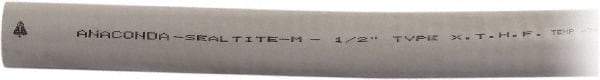 Anaconda Sealtite - 1/2" Trade Size, 100' Long, Flexible Liquidtight Conduit - Galvanized Steel & Silicone, 1/2" ID, Gray - Benchmark Tooling