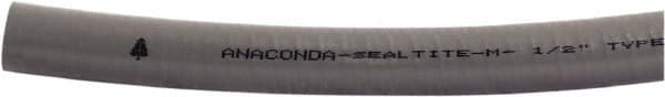 Anaconda Sealtite - 1/2" Trade Size, 500' Long, Flexible Liquidtight Conduit - Galvanized Steel & PVC, 1/2" ID, Gray - Benchmark Tooling