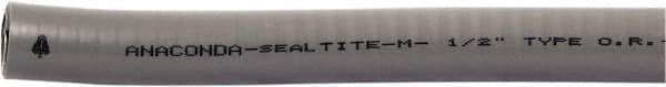 Anaconda Sealtite - 1-1/2" Trade Size, 150' Long, Flexible Liquidtight Conduit - Galvanized Steel & PVC, 1-1/2" ID, Gray - Benchmark Tooling