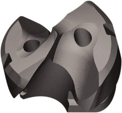 Kennametal - Series KTFS, 1" Diam Grade KC7410 143° Replaceable Drill Tip - Carbide, AlCr Finish, ZD Seat Size, Through Coolant - Benchmark Tooling