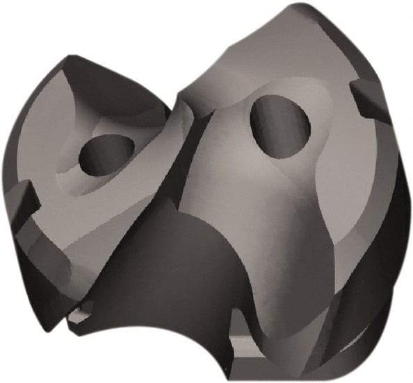 Kennametal - Series KTFS, 17/32" Diam Grade KC7410 143° Replaceable Drill Tip - Carbide, AlCr Finish, P Seat Size, Through Coolant - Benchmark Tooling