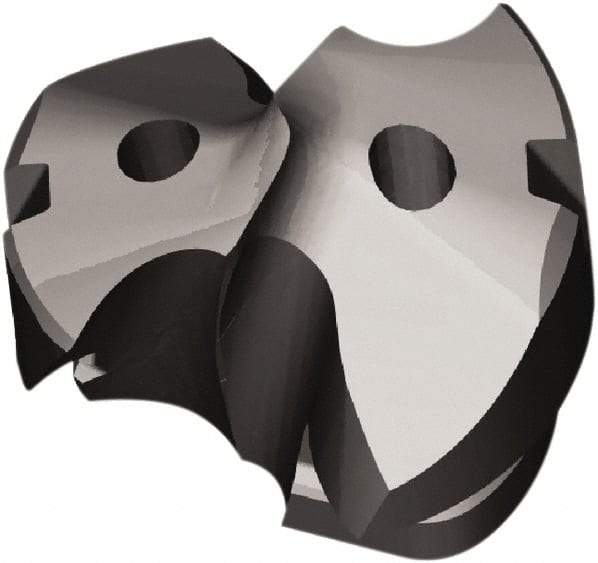 Kennametal - Series KTFS, 25.5mm Diam Grade KCMS15 140° Replaceable Drill Tip - Carbide, AlTiN Finish, ZD Seat Size, Through Coolant - Benchmark Tooling