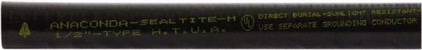 Anaconda Sealtite - 1-1/4" Trade Size, 250' Long, Flexible Liquidtight Conduit - Galvanized Steel & PVC, 31.75mm ID, Black - Benchmark Tooling