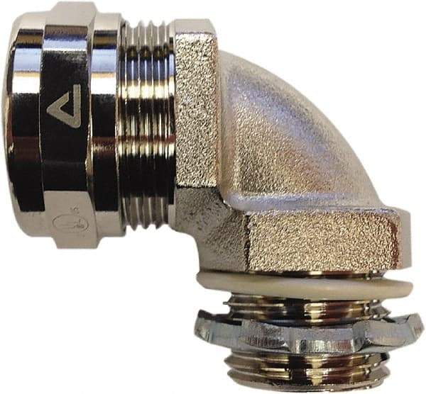 Anaconda Sealtite - 2" Trade, 316 Stainless Steel Threaded 90° Liquidtight Conduit Connector - Partially Insulated - Benchmark Tooling