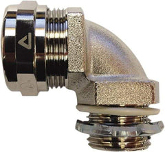 Anaconda Sealtite - 1/2" Trade, 316 Stainless Steel Threaded 90° Liquidtight Conduit Connector - Partially Insulated - Benchmark Tooling