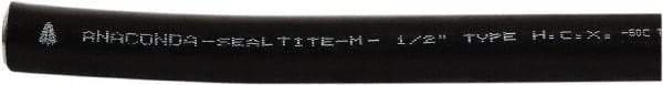 Anaconda Sealtite - 3/4" Trade Size, 500' Long, Flexible Liquidtight Conduit - Galvanized Steel & Rubber, 19.05mm ID, Black - Benchmark Tooling